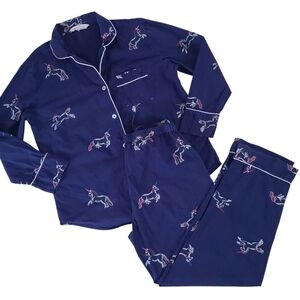 Print Fresh Blue Unicorn Pajama Pant Set Size S